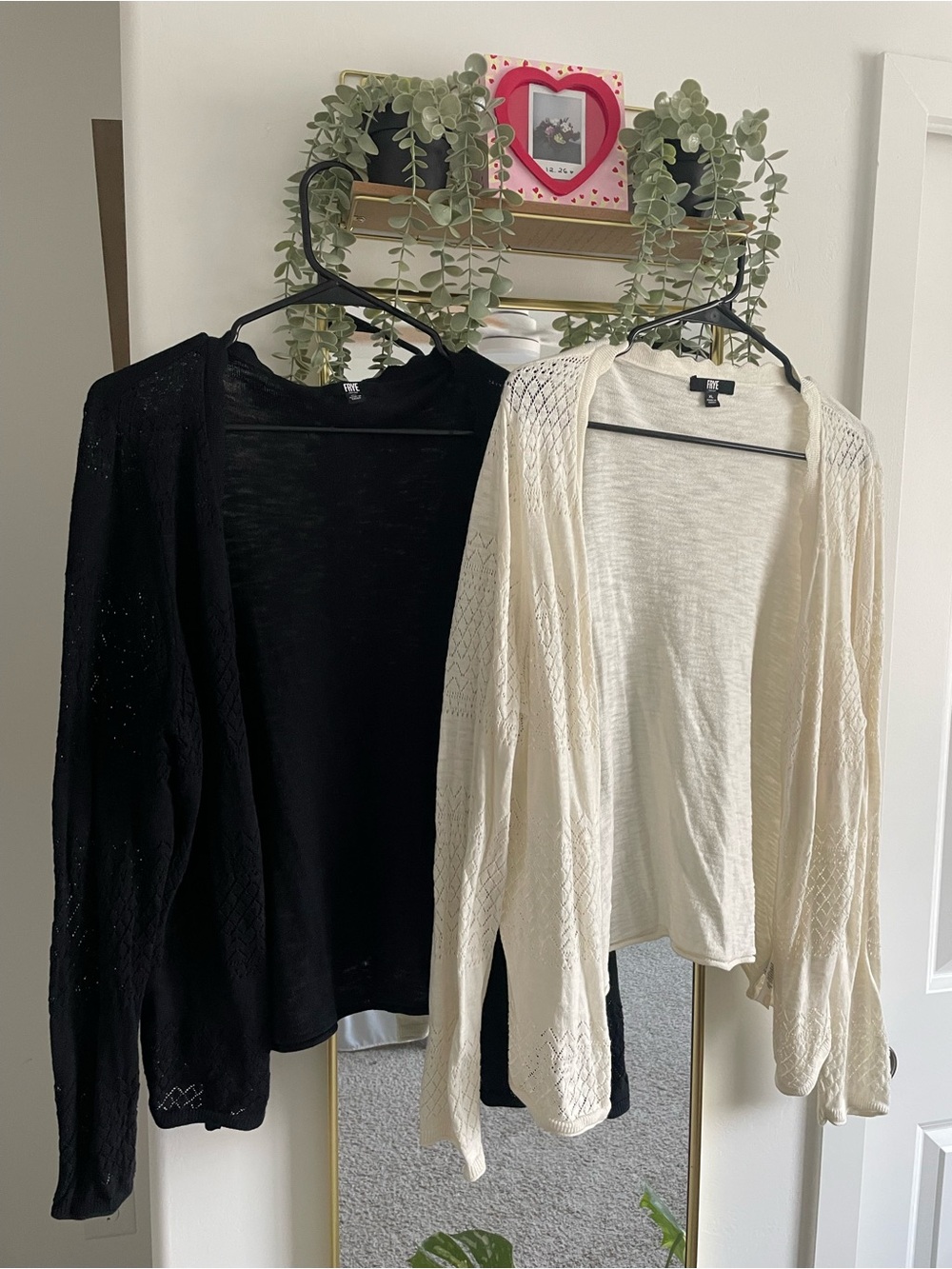 Lightweight Open-Front Women’s Cardigan Sweater Bundle - Black & Cream